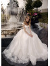 Ivory Lace Tulle Simple Princess Wedding Dress